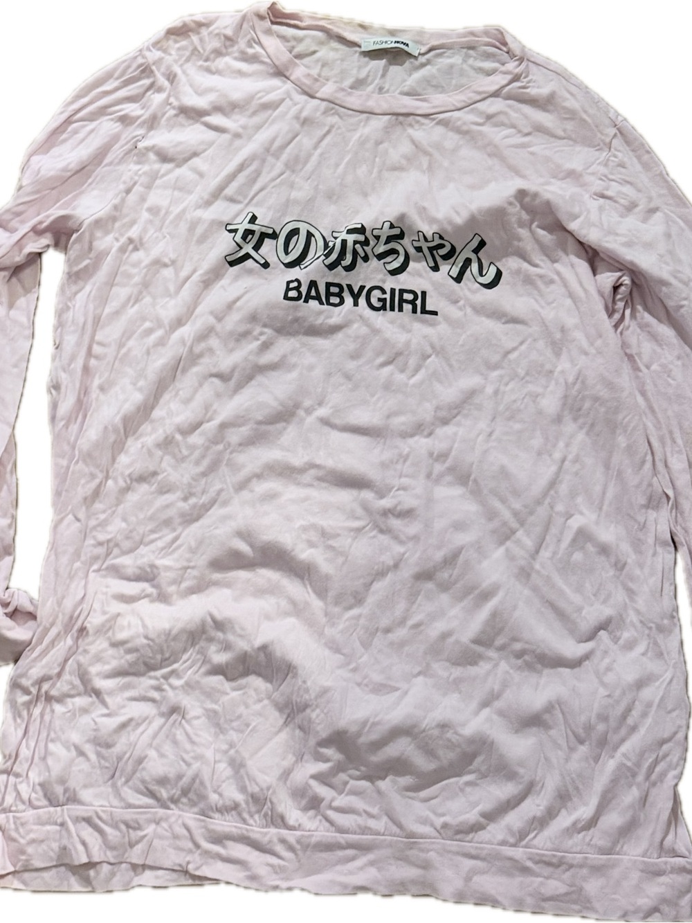 BABYGIRL Pink Graphic Long Sleeve Tee